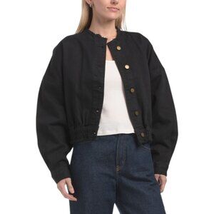 HERITAGE DENIM Denim Bomber Jacket